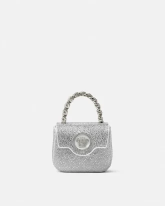 La Medusa mini-taske i satin med dekorationer