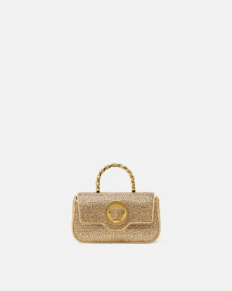 La Medusa mini-taske i satin med dekorationer