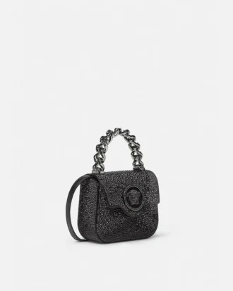 La Medusa mini-taske i satin med dekorationer