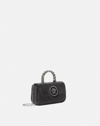 La Medusa mini-taske i satin med dekorationer