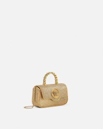 La Medusa mini-taske i satin med dekorationer