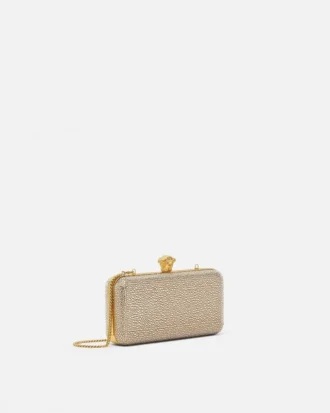 La Medusa-pyntet satin-clutch