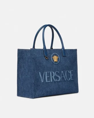 La Medusa stor denim-tote