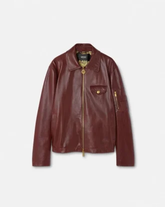 Læderblousonjakke