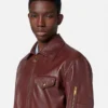 Læderblousonjakke