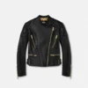 Læderjakke i biker-stil