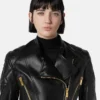 Læderjakke i biker-stil