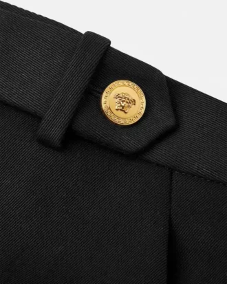 Lavtaljede, løse gabardinebukser