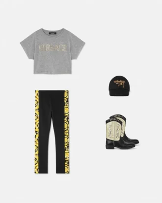 Leggings i bomuldsjersey med print til børn
