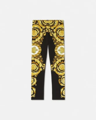 Leggings i stretchbomuldsjersey med print til børn