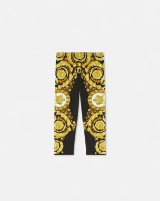 Leggings i stretchbomuldsjersey med print til børn