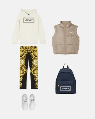 Leggings i stretchbomuldsjersey med print til børn