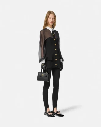 Leggings i viskose-blanding med strop