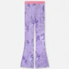 Leggings i viskose med print og udvidede ben