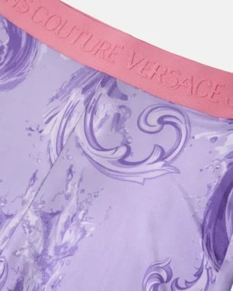 Leggings i viskose med print og udvidede ben