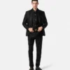 Leopard Jacquard enkeltradet blazer