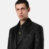 Leopard Jacquard enkeltradet blazer