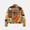 Let polstret jakke med print