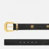 Medusa Heritage læderbælte med dekorationer 4 cm