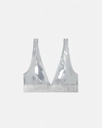 Metallisk trekantet bikinitop