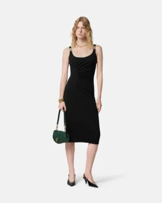 Midi-kjole i stretch-crêpe-jersey
