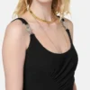 Midi-kjole i stretch-crêpe-jersey