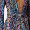 Midi-kjole i viskosejersey med print Midi-kjole i viskosejersey med print