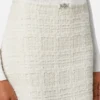 Mini-nederdel i tweed-bomuld