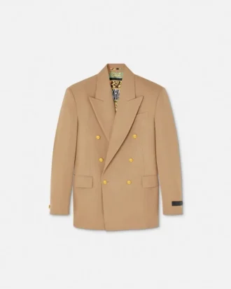 Mélange uld dobbeltradet blazer