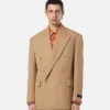 Mélange uld dobbeltradet blazer