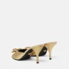Opera Bow Metallic Mules 85 mm