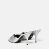 Opera Bow Metallic Mules 85 mm