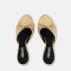 Opera Bow Metallic Mules 85 mm