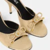 Opera Bow Metallic Mules 85 mm
