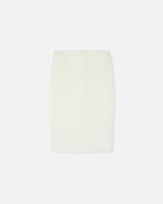 Pencilskirt i dobbelt uldcrêpe