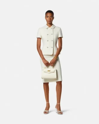 Pencilskirt i dobbelt uldcrêpe