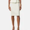 Pencilskirt i dobbelt uldcrêpe