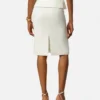 Pencilskirt i dobbelt uldcrêpe