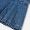 Plisseret denimkjole til børn