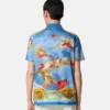 Polo i bomuldspiqué med print