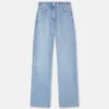 Pyntede jeans med høj talje og regular fit