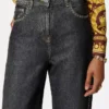 Pyntede jeans med høj talje og regular fit