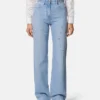 Pyntede jeans med høj talje og regular fit