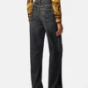 Pyntede jeans med høj talje og regular fit