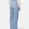 Pyntede jeans med høj talje og regular fit