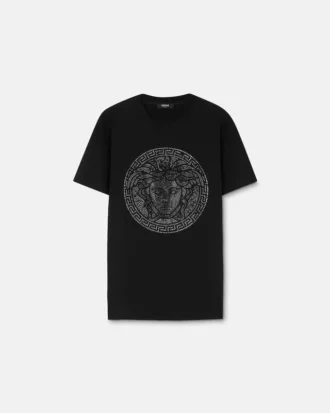 Pyntet slim fit T-shirt i bomuldsjersey