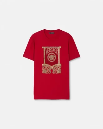 Pyntet T-shirt i bomuldsjersey