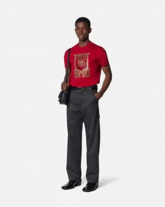 Pyntet T-shirt i bomuldsjersey