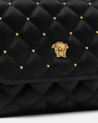 Quiltet satin-crossbody-taske til børn