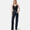 Ribbet stretch-bomulds-tanktop